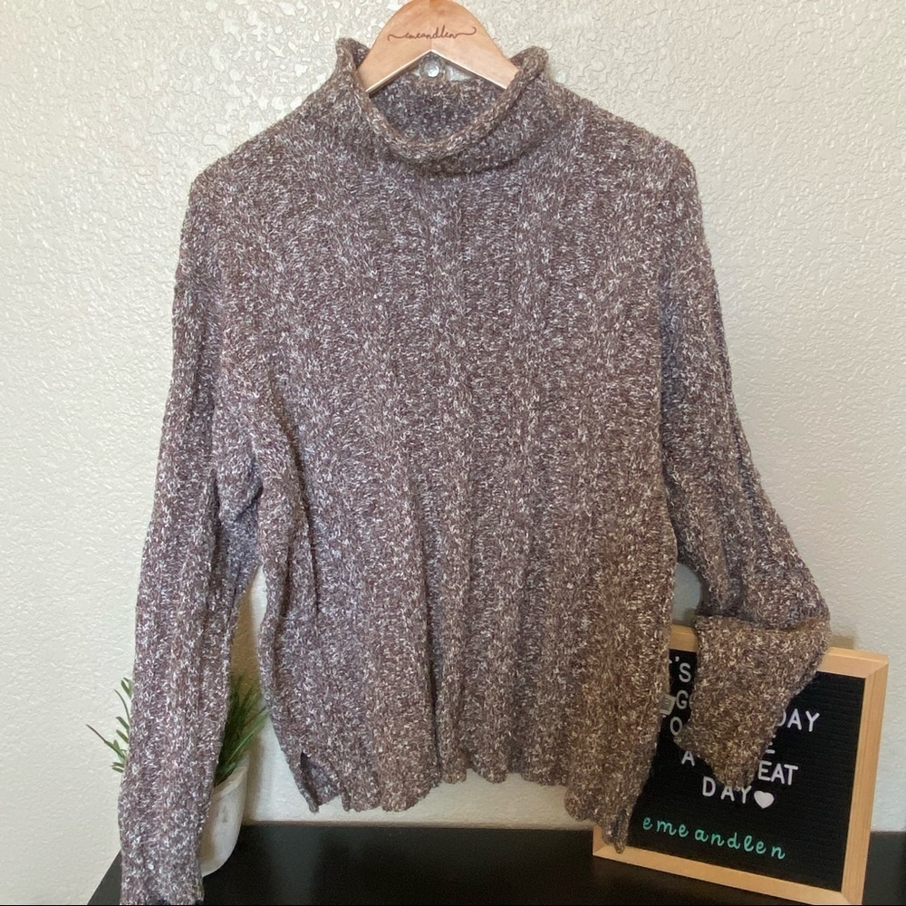Vintage knit sweater unlimited quest‎ clothing Canada brown white medium